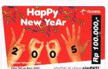 INDONESIA  - TELKOMSEL (GSM RECHARGE) -  HAPPY NEW YEAR 2005      - USED  -  RIF. 1645 - Indonesia