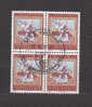 1966   N°130     BLOC DE 4     OBLITERE       CATALOGUE  ZUMSTEIN - Used Stamps