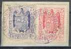 Sellos Recibo Y Factura  25 Y 75 Cts, Comercial Adolfo Alvarez De Barcelona. - Revenue Stamps