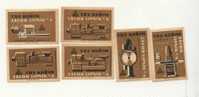 6 Old Matchbox Labels From Czechoslovakia (lot 311) - Sonstige & Ohne Zuordnung