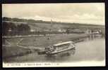 CPA  ANCIENNE- FRANCE- LE PECQ (78)- LE DÉPART DU BATEAU "TOURISTE" EN GROS PLAN ANIMÉ- L'USINE- LE VIADUC- - Le Pecq