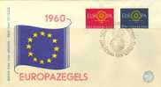 NETHERLANDS 1960 EUROPA CEPT FDC  ^^ - 1960