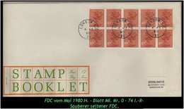 Grossbritannien – Markenheftchenblatt 0 - 74 I Auf FDC. –RR- - Postzegelboekjes