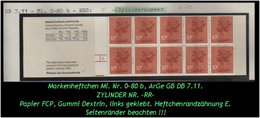 Grossbritannien - Februar 1980 – 1 Pfund. Markenheftchen Mi. Nr. 0-80 B, Links Geklebt. Zylindernummer !! - Carnets