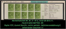 Grossbritannien – Februar 1980, 1,20 Pfund. Markenheftchen Mi. Nr. 0-81 A, Rechts Geklebt. Falsch Geschnitten -RR- - Booklets