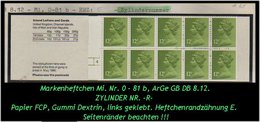 Grossbritannien – Juni 1980, 1,20 Pfund. Markenheftchen Mi. Nr. 0-81 B, Links Geklebt. Zylindernummer !! - Booklets