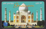 Phonecard Guanam Telecom Centers 150 Unités 100 FF Taj Mahal Used (2 Scans) - Onbekende Oorsprong