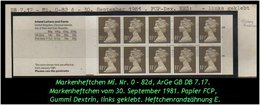 Grossbritannien – September 1981, 1,15 Pfund. Markenheftchen Mi. Nr. 0-82 D, Links Geklebt. - Booklets