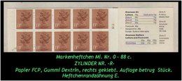 Grossbritannien – September 1984, 1,30 Pfund. Markenheftchen Mi. Nr. 0-88 C, Rechts Geklebt. Zylindernummer !! - Booklets