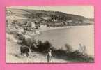 St MICHEL EN GREVE"VUE PANARAMIQUE"grand-mère Et Sa Vache"COTES DU NORD"22"Carte Postale Ancienne - Saint-Michel-en-Grève