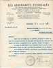 Courrier Commercial Les Assurances Syndicales Des Grands Groupements Régionaux Mr Dannesbüchler Strasbourg 5-06-1930 - Bank & Insurance