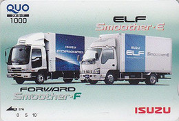 Carte Prépayée JAPON -  CAMION ISUZU / ELF Pétrole Essence - TRUCK  JAPAN Prepaid QUO Card - LKW Karte - LKW 29 - Erdöl