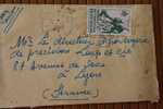 NIGER DE CERELE A DASSD AFRIQUE OCCIDENTALE FRANCAISE LETTRE  AVEC TIMBRE SEUL AEF  PAR AVION AIR MAIL   > > P/ LYON - Storia Postale