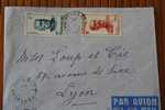 MORAFENOBE  MADAGASCAR AFRIQUE OCCIDENTALE FRANCAISE LETTRE >TIMBRE 1954 PAR AVION AIR MAIL   > > P/ LYON - Cartas & Documentos