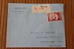 ABIDJAN GALDA  Recommandé COTE D'IVOIRE AFRIQUE OCCIDENTALE FRANCAISE LETTRE>TIMBRE Seul 40F De 1954 PAR AVION AIR MAIL - Briefe U. Dokumente