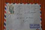 YAOUNDé CAMEROUN .AFRIQUE OCCIDENTALE FRANCAISE LETTRE>TIMBRE 1954  PAR AVION AIR MAIL   > > P/ LYON - Storia Postale