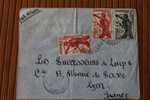 YAOUNDé CAMEROUN  .AFRIQUE  FRANCAISE LETTRE>TIMBRE 1950  PAR AVION AIR MAIL   > > P/ LYON - Storia Postale