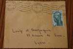 YAOUNDé   CAMEROUN  .AFRIQUE  FRANCAISE LETTRE>TIMBRE 1954  PAR AVION AIR MAIL   > > P/ LYON - Cartas & Documentos