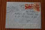 DOUALA  CAMEROUN  .AFRIQUE  FRANCAISE LETTRE>TIMBRE 1950  PAR AVION AIR MAIL   > > P/ LYON - Briefe U. Dokumente