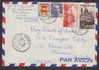 France Airmail Par Avion LILLE GARE NORD 1952 Cover To Kansas City USA Etats Unis Marianne - 1927-1959 Lettres & Documents