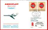 Aeoflot, Lettre D´aviation Recommandée 3.4.1971 / 1er Vol Vaduz - Moscou / Cachet D´arrivée - Lettres & Documents