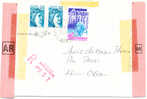 1981-14-4 Lettre RecommandéeR1+AR Tarif 1/8/80 1er éch 2112 Solesmes+ 2123*2 Sabine Gandon Orléans  Quartier Gare Loiret - Postal Rates