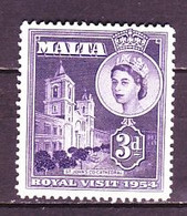 Malta 1954 MiNr. 233 Freimarken Queen Elisabeth Saint John's Co-Cathedral 1v  MNH**  0,50 € - Malta (...-1964)