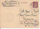 CARTOILINA POSTALE > DEUTSCHES REICH  HANNOVER 1942 -  SCRITTA  DA ITALIANO  PER GENOVA -  TIMBRO IMPORTANTE  RRR - Prigione E Prigionieri