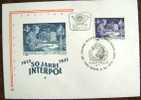 1973 AUSTRIA FDC 50 YEARS OF INTERPOL POLICE - Politie En Rijkswacht