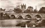 15086    Regno  Unito,    Hereford  Cathedral   And  Wye  Bridge  From  River,  VG - Herefordshire