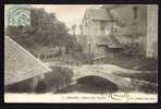 CPA  ANCIENNE- FRANCE- PERTHES (77)- LE MOLIN A EAU DE LA PLANCHE EN TRES GROS PLAN- LE PONT ET LE LAVOIR- - Perthes