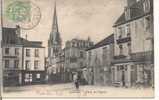 CPA.....CARANTAN..PLACE DE L EGLISE....COMMERCE  CAFE DE LA PLACE BILLARD..PLAN ANIME - Carentan