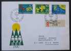 LICHTENSTEIN / 1968 LETTRE RECOMMANDEE FDC DU # 447 AU 449 (ref 1021) - Lettres & Documents