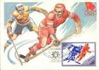 Maxikarte  "Eishockey Olympiade Sarajevo"      1984 - Hockey (sur Glace)