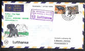 VOL51 - KENYA , LUFTHANSA 1° Volo Nairobi Munich  1/4/1968. - Kenia (1963-...)