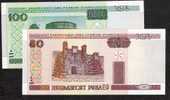 BELARUS  25 & P26 50 & 100 RUBLEI         2000   UNC. - Wit-Rusland