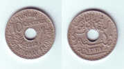 Tunisia 10 Centimes 1918 - Tunisie