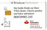 TELECARTE  ALLEMAGNE  12 DM  Banco Santander  Visa - S-Series: Schalterserie Mit Fremdfirmenreklame