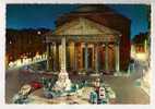 ROMA DI NOTTE IL PANTHEON CARTOLINA FORMATO GRANDE NON VIAGGIATA - Panthéon