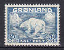 Greenland 1946 Mi. 27     40 Ø Eisbär Polar Bear MNH** - Ongebruikt