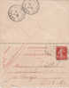 Carte Lettre  CL  Type Semeuse 10 C   8/11/1908 - Tarjetas Cartas