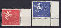 Luxembourg 1961 Mi. 647-48 Europa CEPT M. Rände MNH** - Unused Stamps