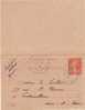 Carte Lettre CL  Type Semeuse 10 C       30/08/1914 - Cartes-lettres