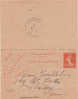 Carte Lettre CL  Type Semeuse 10 C       14/09/1915 - Letter Cards