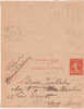 Carte Lettre CL  Type Semeuse 10 C      16/09/1916 - Cartoline-lettere
