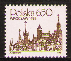 Poland 1981 MiNr. 2737 Polen Architecture Breslau (Wrocław) Engravings 1v MNH** 1,00 € - Engravings