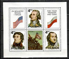 Poland 1975 MiNr. 2405 - 2407 (Block 63) Polen USA Famous People Washington S\sh MNH** 2,00 € - George Washington