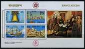 Bangladesh #114a Mint Never Hinged US Bicentennial Sheet From 1976 - Bangladesch