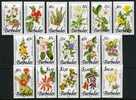 Barbados #753-68 Beautiful Mint Never Hinged Flower Set From 1989 - Barbados (1966-...)