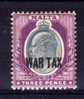 Malta - 1918 - 3d War Tax Stamp - MH - Malte (...-1964)